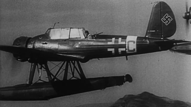Tysk propagandafilm med ett plan likt Arado 